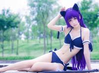 Cosplay福利/我的妹妹哪有这么可爱 黑猫萝莉 死库水泳装cosplay福利
