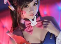 Cosplay福利/dva性感黑丝写真 兔女郎 @七夏小奶包