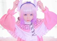 Cosplay福利/呆萌白丝绝对领域少女 小林家的龙女仆康娜COSPLAY  cn:Trevor-洛霁无