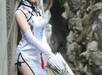 Cosplay福利/白丝旗袍绝对领域少女版缘之空春日野穹COSPLAY美图欣赏  cn:TAMA子炸裂
