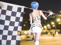Cosplay福利/白靴绝对领域机车女郎 新世纪福音战士 绫波丽COSPLAY