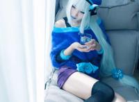 Cosplay福利/黑丝绝对领域蓝色妖姬 阴阳师 青行灯COSPLAY