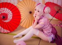 Cosplay福利/白丝绝对领域旗袍少女 王者荣耀小乔COSPLAY  cn:楚楚子