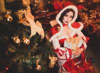 Cosplay福利/圣诞红绝对领域少女 王者荣耀貂蝉COSPLAY美图欣赏  cn:桃昔
