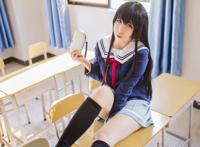 Cosplay福利/《学姐》黑丝绝对领域制服少女 名濑美月COSPLAY  cn:魅瞳瞳瞳w