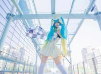 Cosplay福利/白丝绝对领域赛车女郎