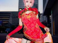 Cosplay福利/渔网黑丝旗袍少女 VOCALOID巡音流歌COSPLAY  cn:GAKI