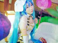 Cosplay福利/渔网黑丝绝对领域少女 VOCALOID初音未来COSPLAY美图欣赏  cn:精灵女爵-羽杏