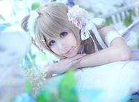 Cosplay福利/甜美萌妹南小鸟白色情人节COS