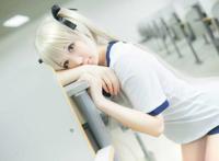Cosplay福利/清纯萌妹春日野穹体操服COS