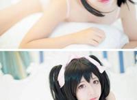 Cosplay福利/清纯萌妹矢泽妮可同人内衣COS