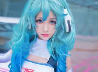 Cosplay福利/萌妹初音未来赛车手精美COS