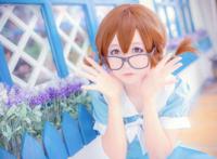 Cosplay福利/《轻音少女》平泽唯剧场版蓝裙COS