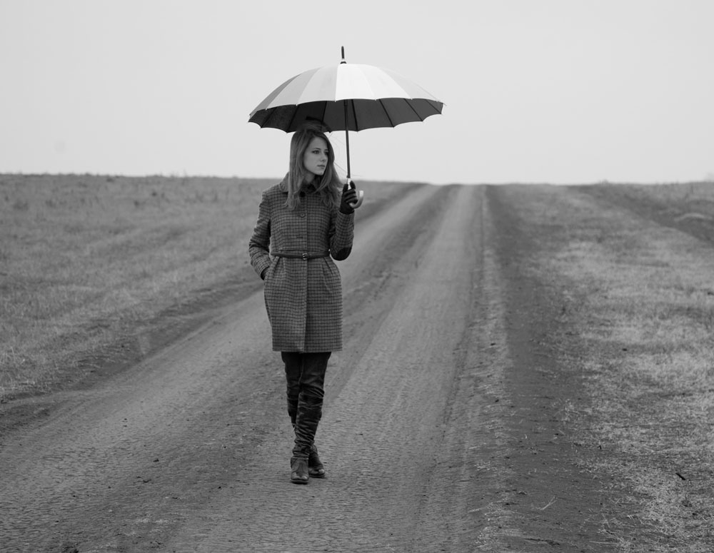 雨天女人打伞背影图片(点击浏览下一张趣图)