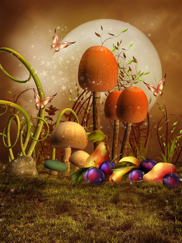 童话科幻中的巨型蘑菇水果图片(点击浏览下一张趣图)