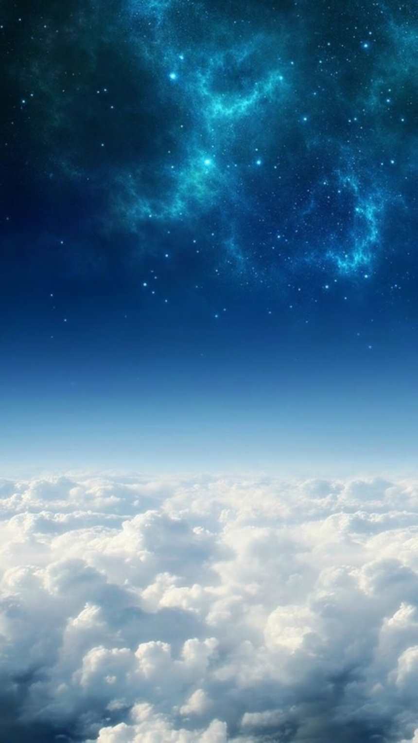 天空云海和星空一起的手机壁纸动漫