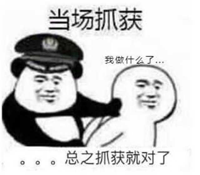 当场逃脱 当场抓获 二连表情(2)(点击浏览下一张趣图)