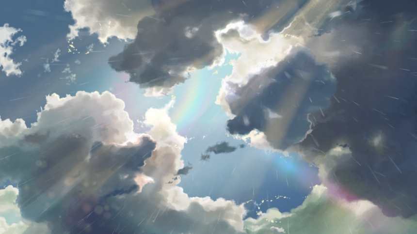 阳光从白云和乌云的缝隙里面照射出来(点击浏览下一张趣图)