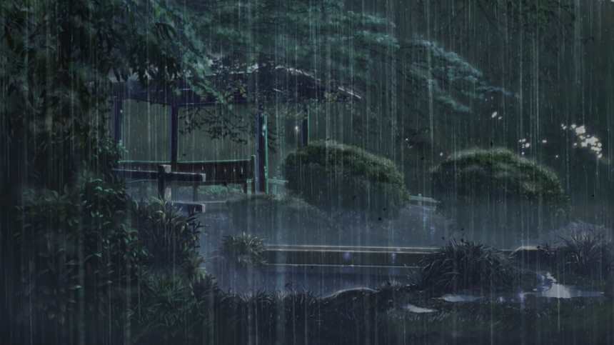 幽暗的公园站台下雨孤独图片(点击浏览下一张趣图)