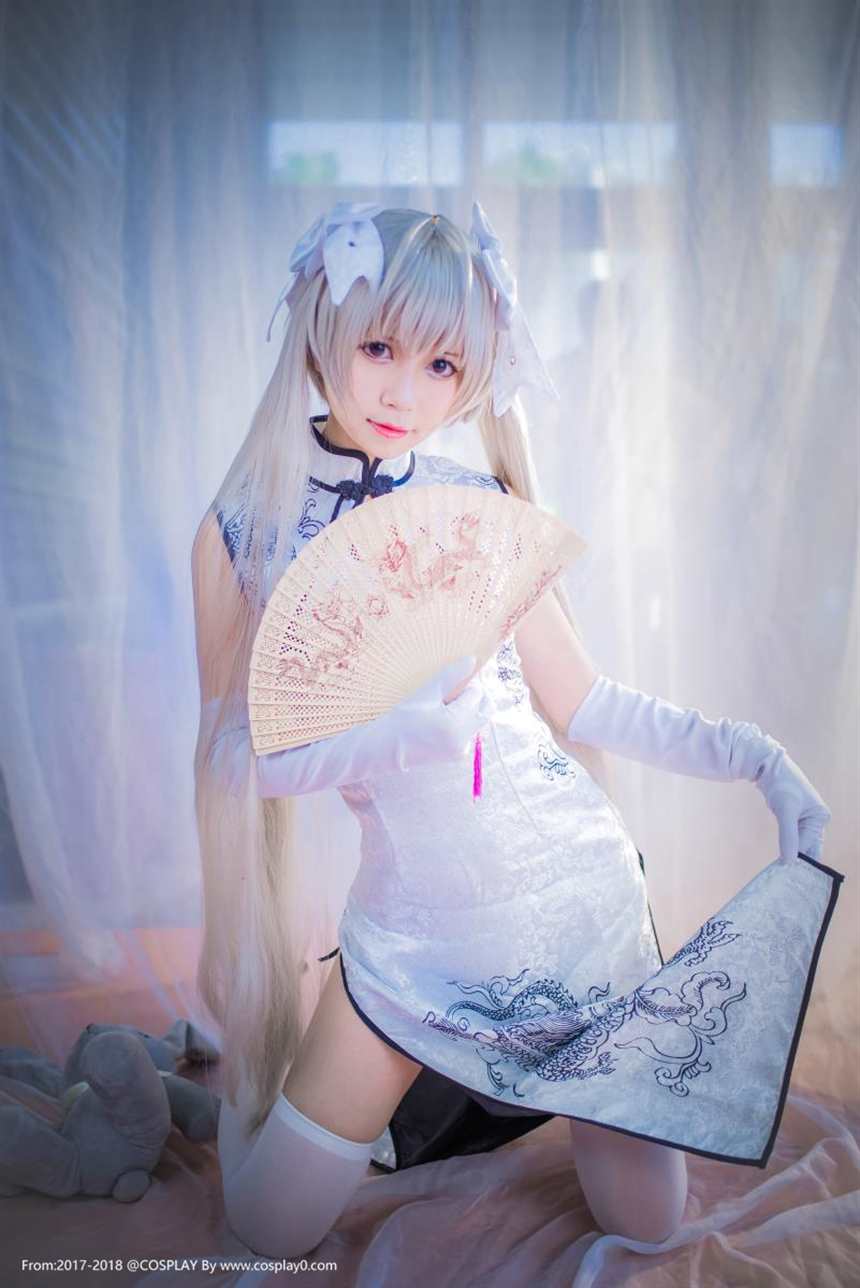 [cosplay]白金x春日野穹同人旗袍白丝足控福利穹妹cosplay番号