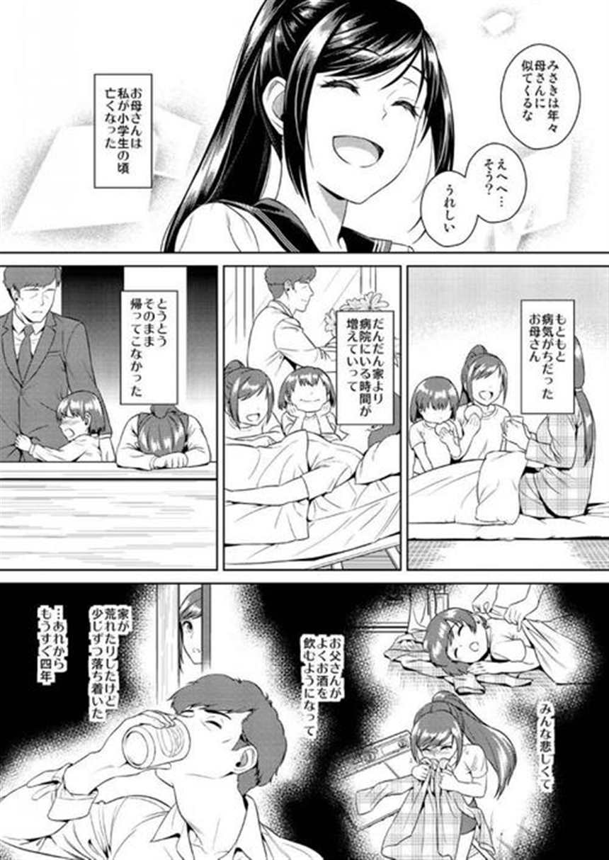 【エロ漫画】他界した母亲そっくりに育った娘の巨乳jkに欲情した父亲(点击浏览下一张趣图)