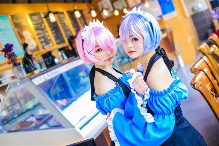 从零开始的异世界 拉姆x雷姆cosplay 和下午茶一起吃掉(点击浏览下一张趣图)