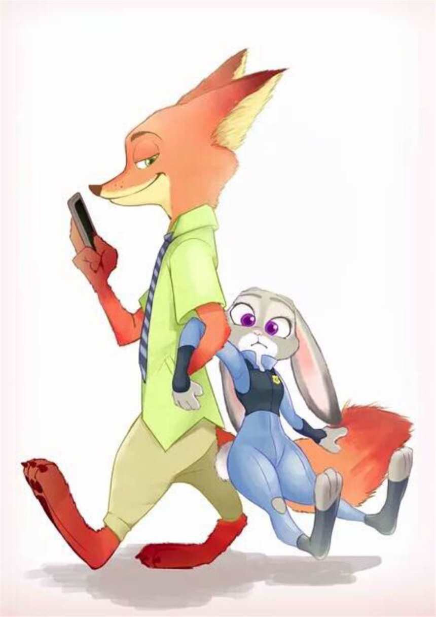 疯狂动物城 狐狸尼克&兔子朱迪cp(点击浏览下一张趣图)
