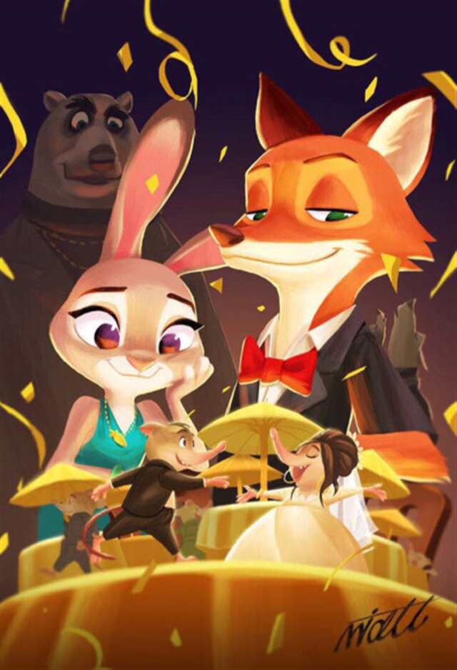 疯狂动物城兔子狐狸结婚(点击浏览下一张趣图)