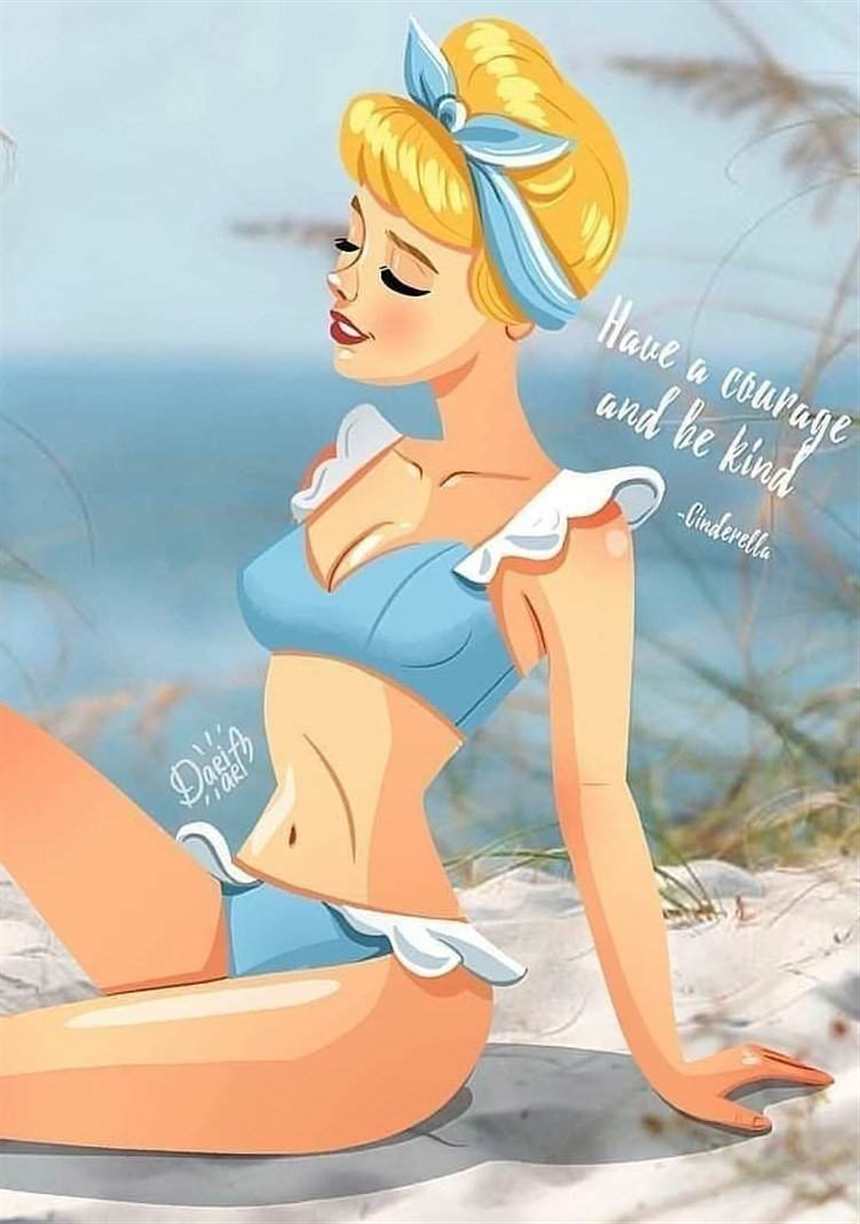 画家画出《迪士尼公主泳装》充满了夏日风情(点击浏览下一张趣图)