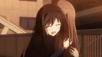 乌黑长发,全身黑色打扮的黑雪姬GIF