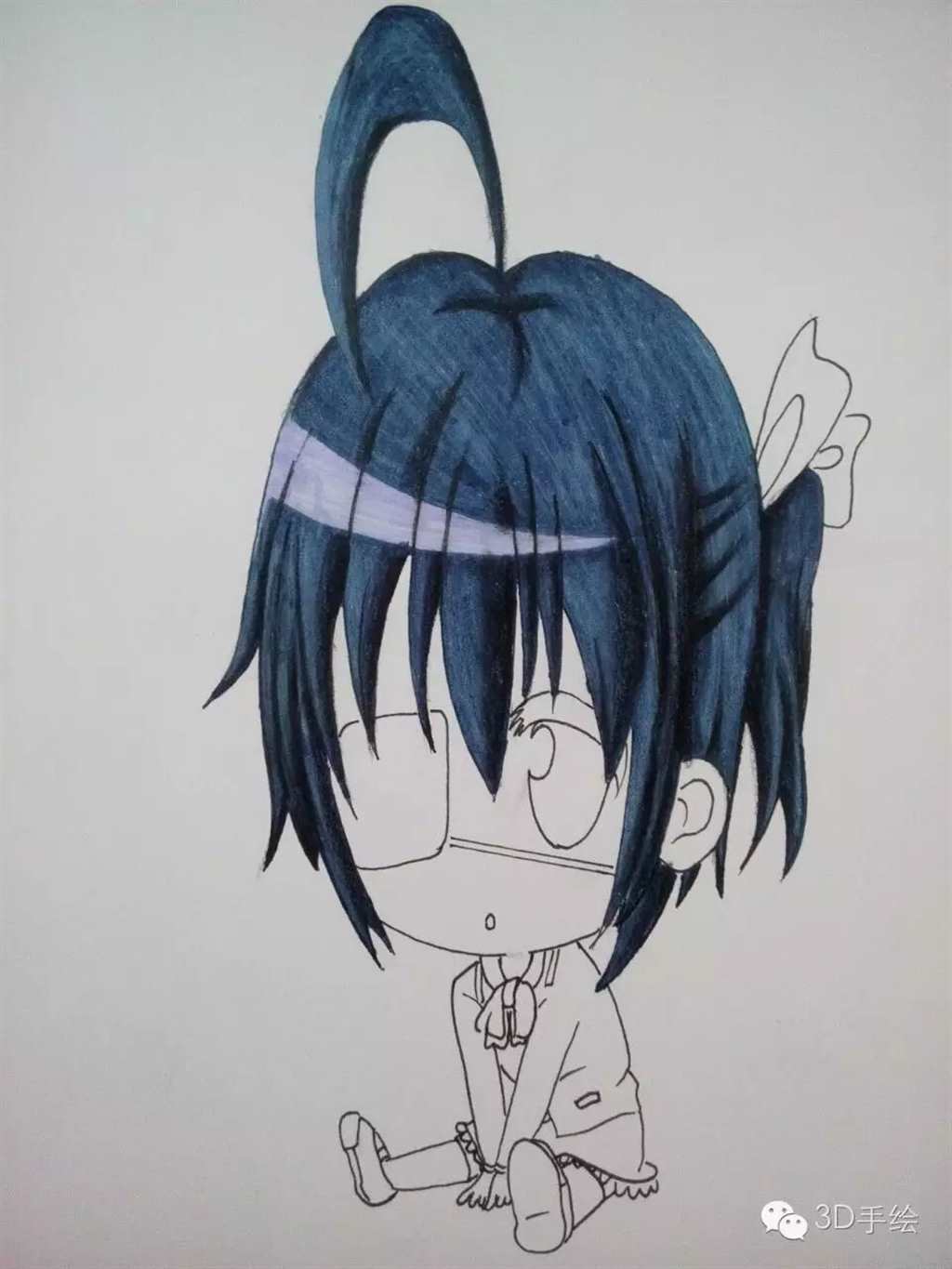 萌系列小鸟游六花动漫系列3D手绘教程