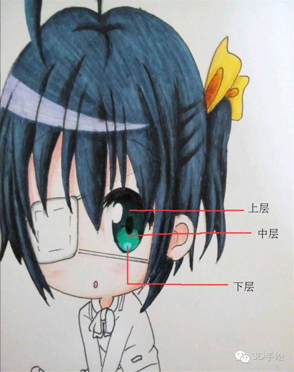 萌系列小鸟游六花动漫系列3D手绘教程