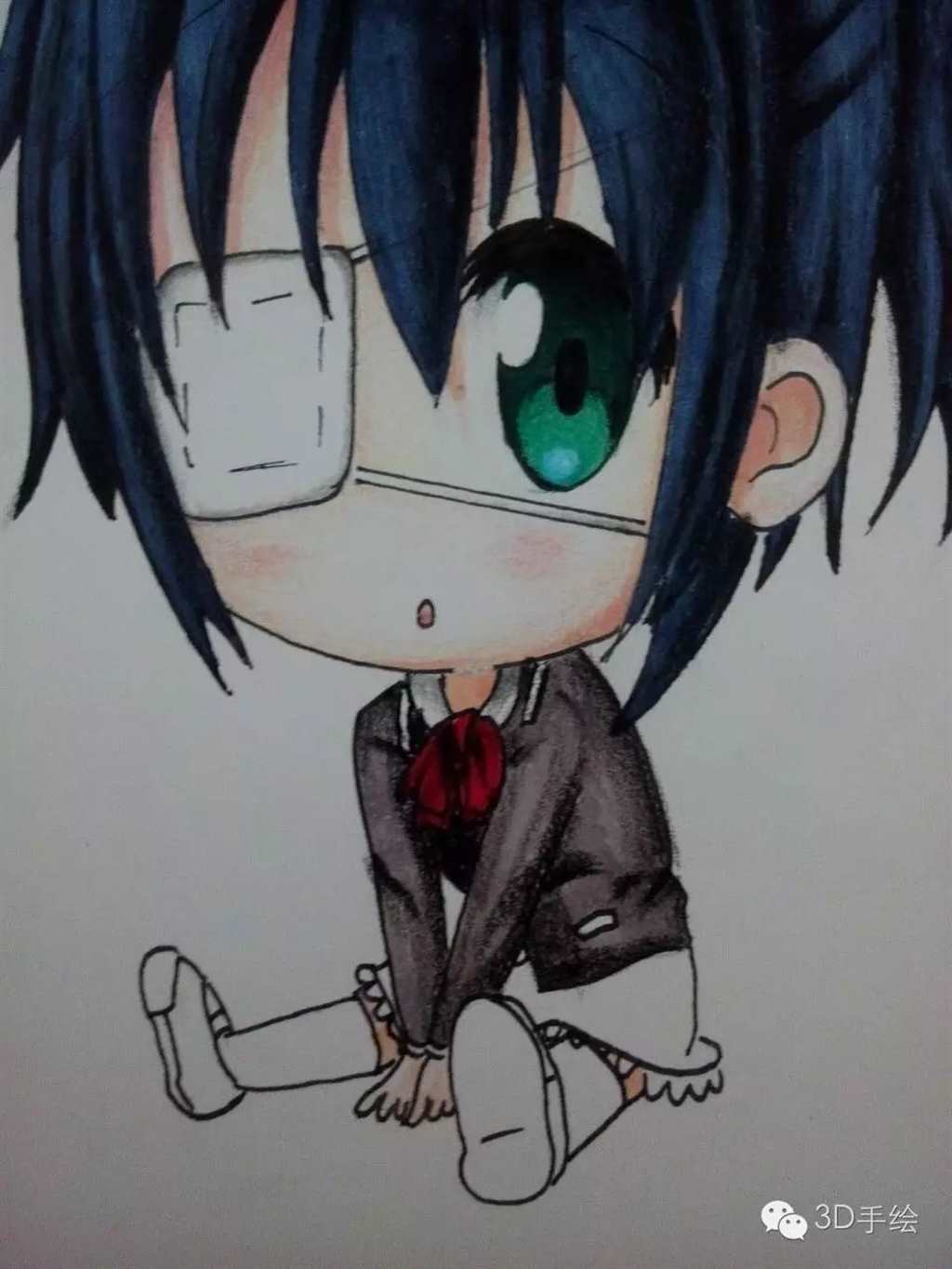 萌系列小鸟游六花动漫系列3D手绘教程