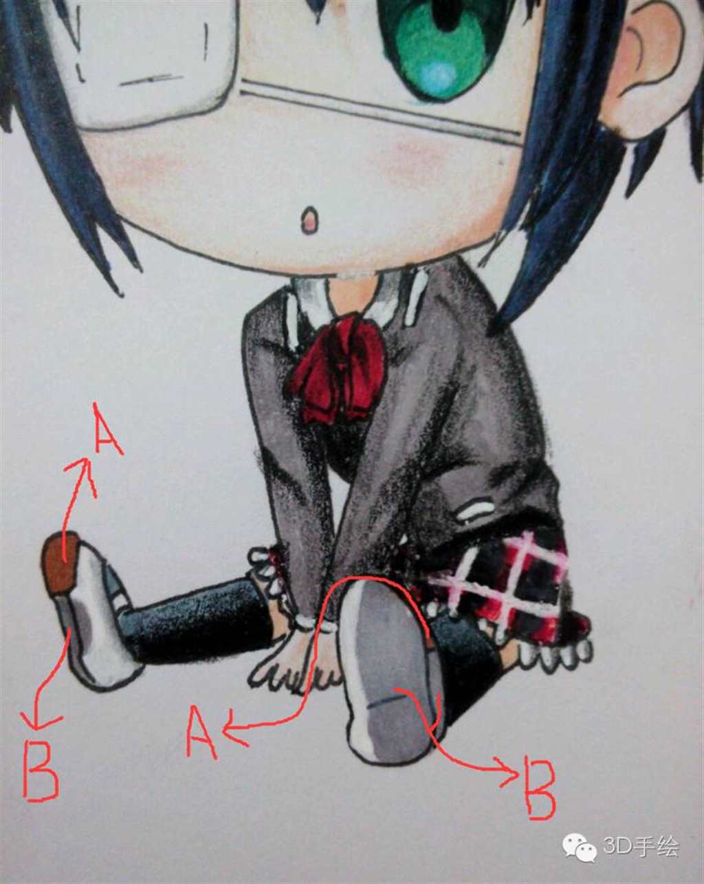 萌系列小鸟游六花动漫系列3D手绘教程