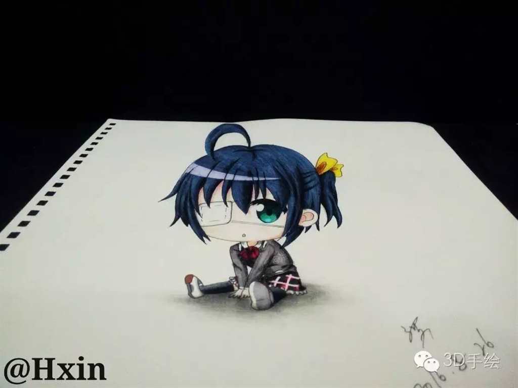 萌系列小鸟游六花动漫系列3D手绘教程