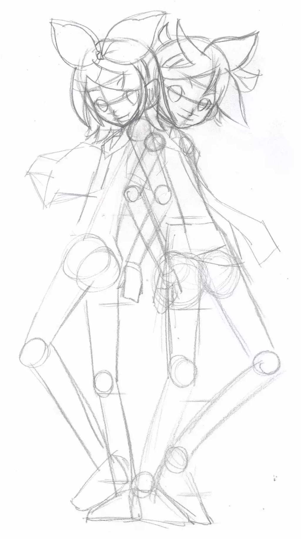 神魔之离殇的镜音双子绘画教程