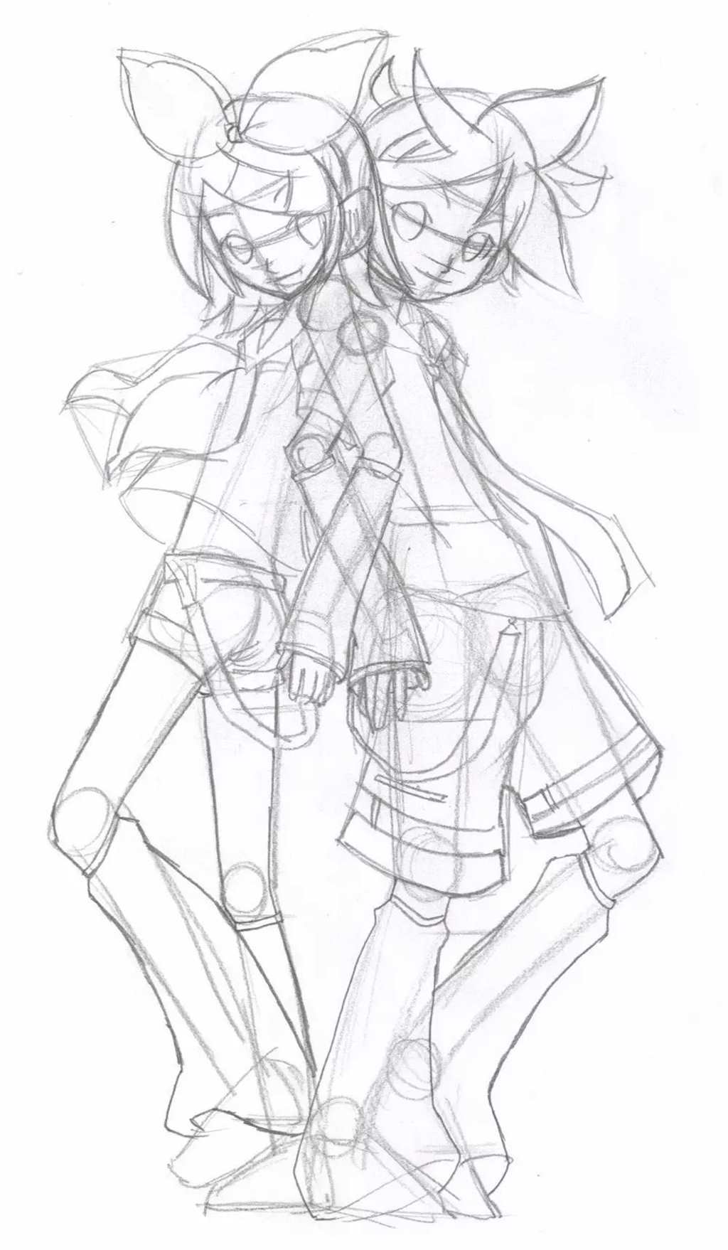 神魔之离殇的镜音双子绘画教程