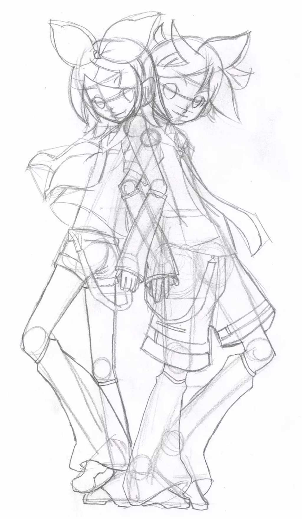 神魔之离殇的镜音双子绘画教程