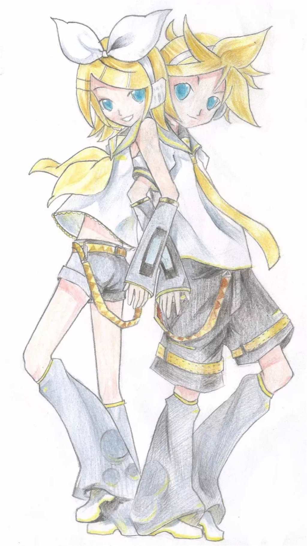 神魔之离殇的镜音双子绘画教程