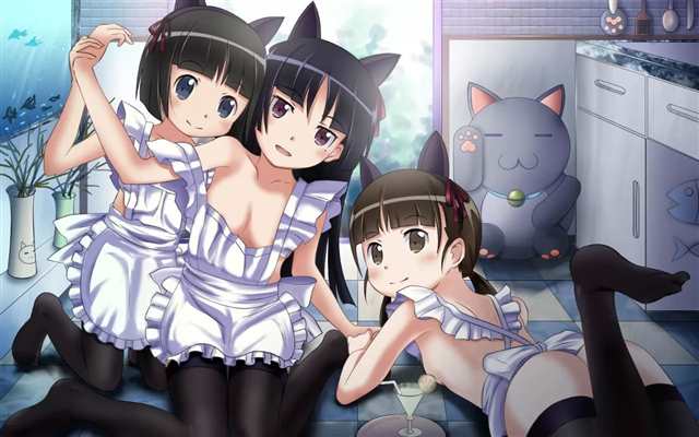 萌萌的猫和人类的结合~就是猫耳娘啦