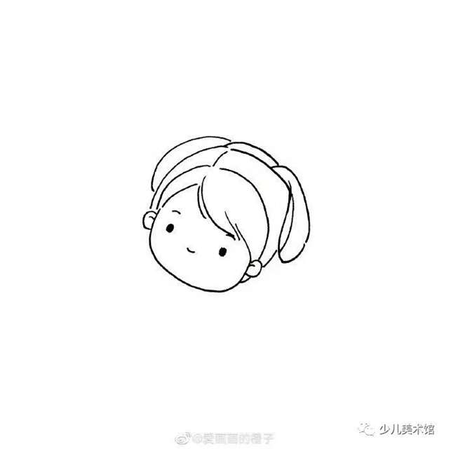 可爱简单的古风人物 古风美人简笔画