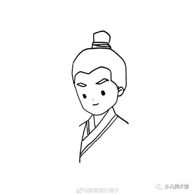 可爱简单的古风人物 古风美人简笔画