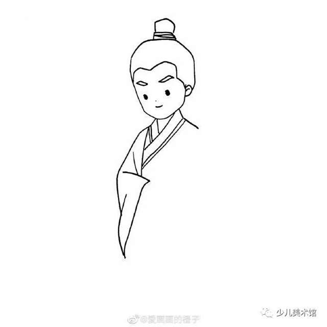 可爱简单的古风人物 古风美人简笔画