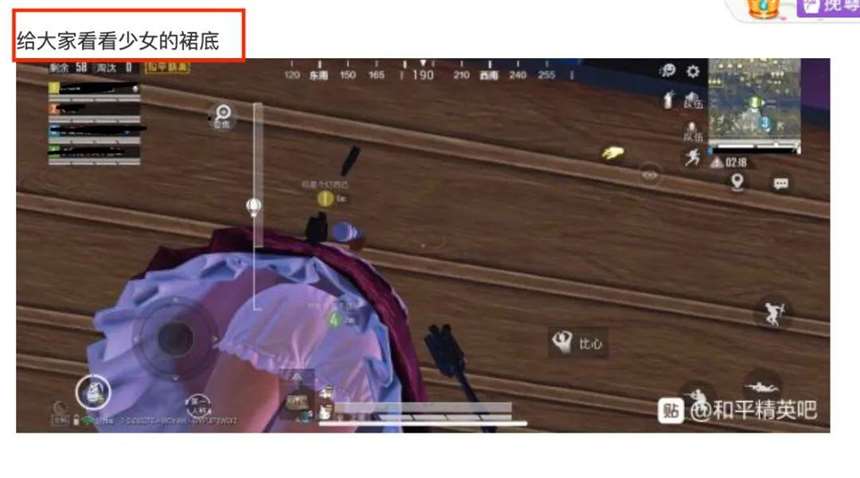 和平精英所有裙子的下面 蹲下来可以看到裙底