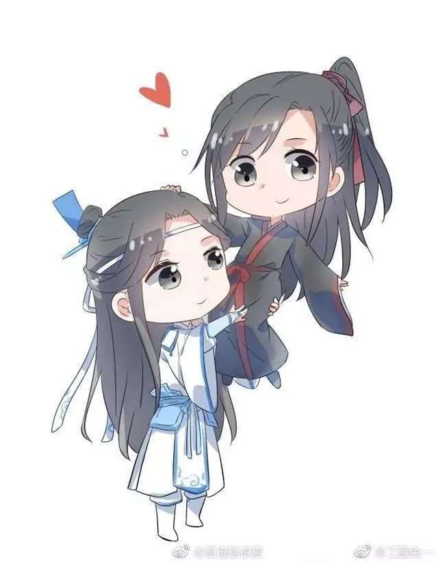 魔道祖师壁纸图集,Q版的蓝二哥哥和羡羡,忘羡~