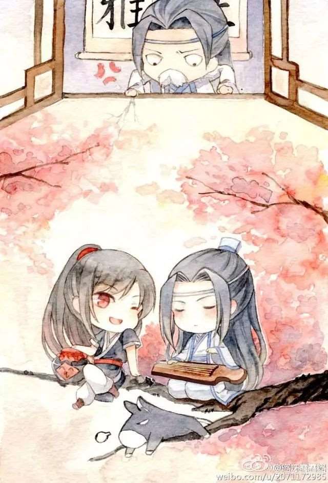 魔道祖师壁纸图集,Q版的蓝二哥哥和羡羡,忘羡~