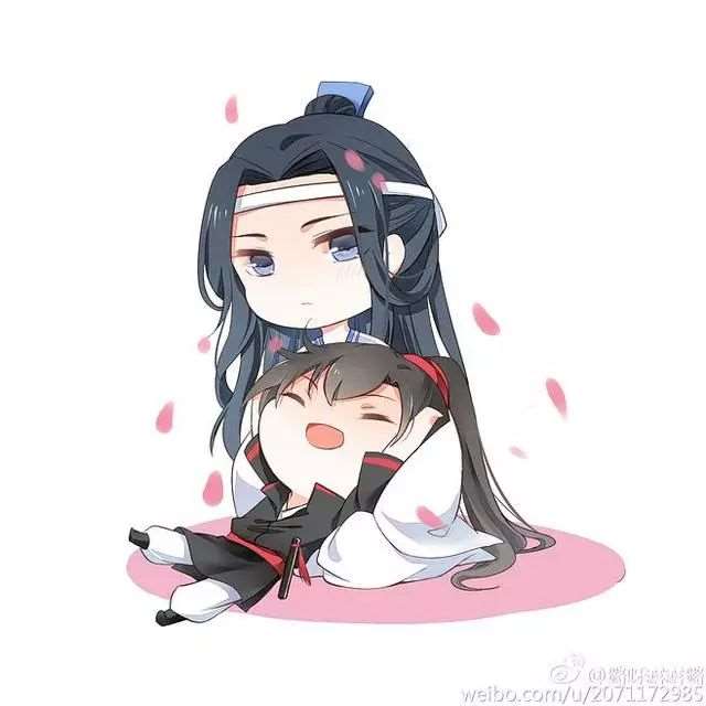 魔道祖师壁纸图集,Q版的蓝二哥哥和羡羡,忘羡~