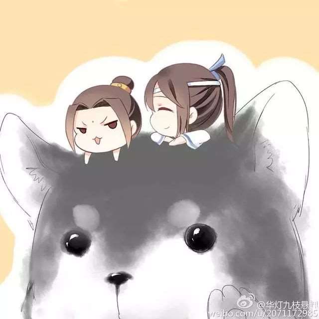 魔道祖师壁纸图集,Q版的蓝二哥哥和羡羡,忘羡~