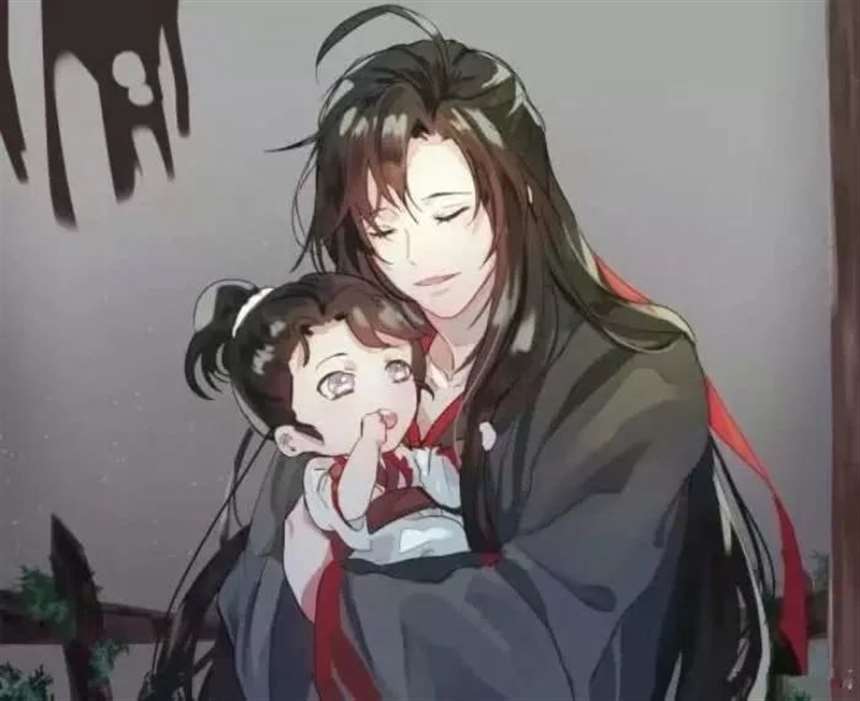 《魔道祖师》图集 羡羡将小阿苑紧紧的抱在怀中