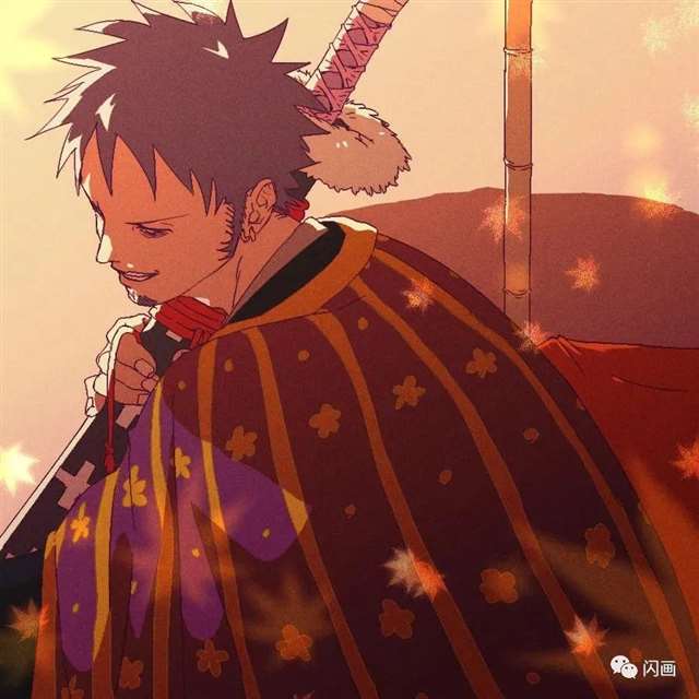 海贼王特拉法尔加·D·瓦铁尔·罗手绘壁纸